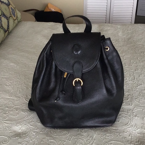 Vintage Mark Cross black leather backpack main image 5